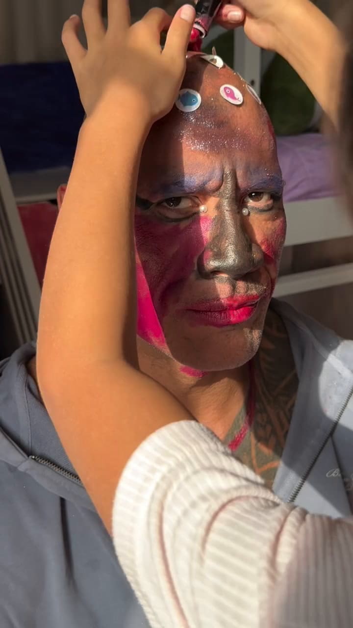What Started Off With My Two Tornadoes, Jazzy & Tia Asking, “Daddy Can We Just Put Some Eye Shadow On You” And Me Saying — “Yes But Make It Quick And Make It Cool, Because I Gotta Go To The Gym” #Hellodarknessmyol
