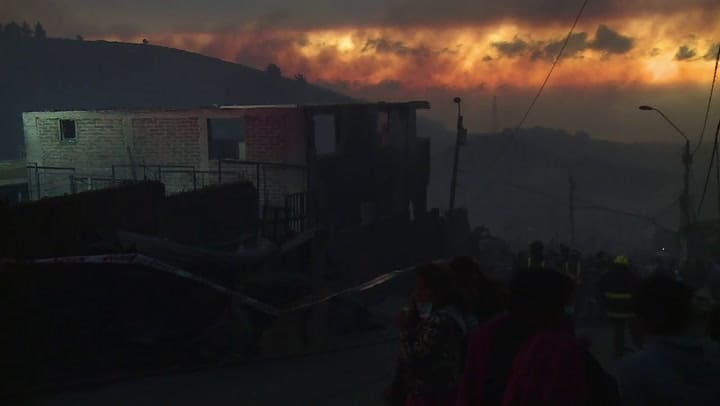 Incendio en Chile