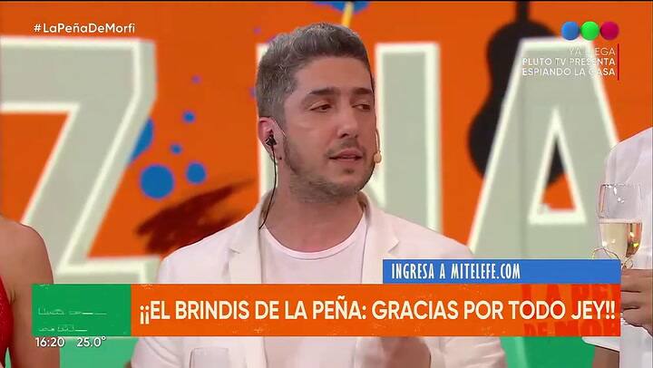 El brindis de Jey Mammon en el final de La Peña de Morfi: 'Si lo hubiese pensado no estaría acá'