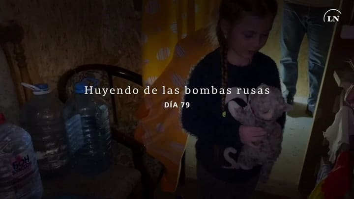 Huyendo de las bombas rusas