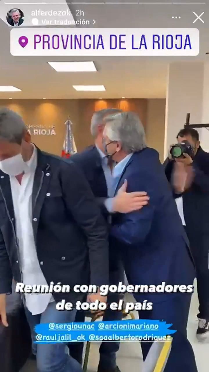 Alberto Fernández en La Rioja y el saludo a los gobernadores