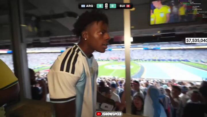 IShowSpeed con la camiseta de la selección argentina
