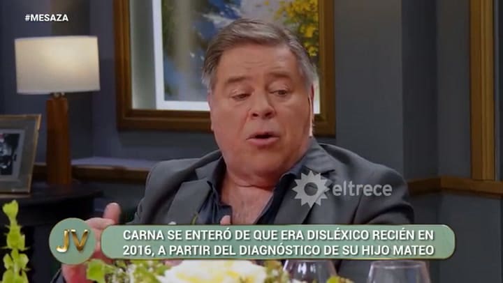 Carna reflexionó sobre su diagnóstico de dislexia