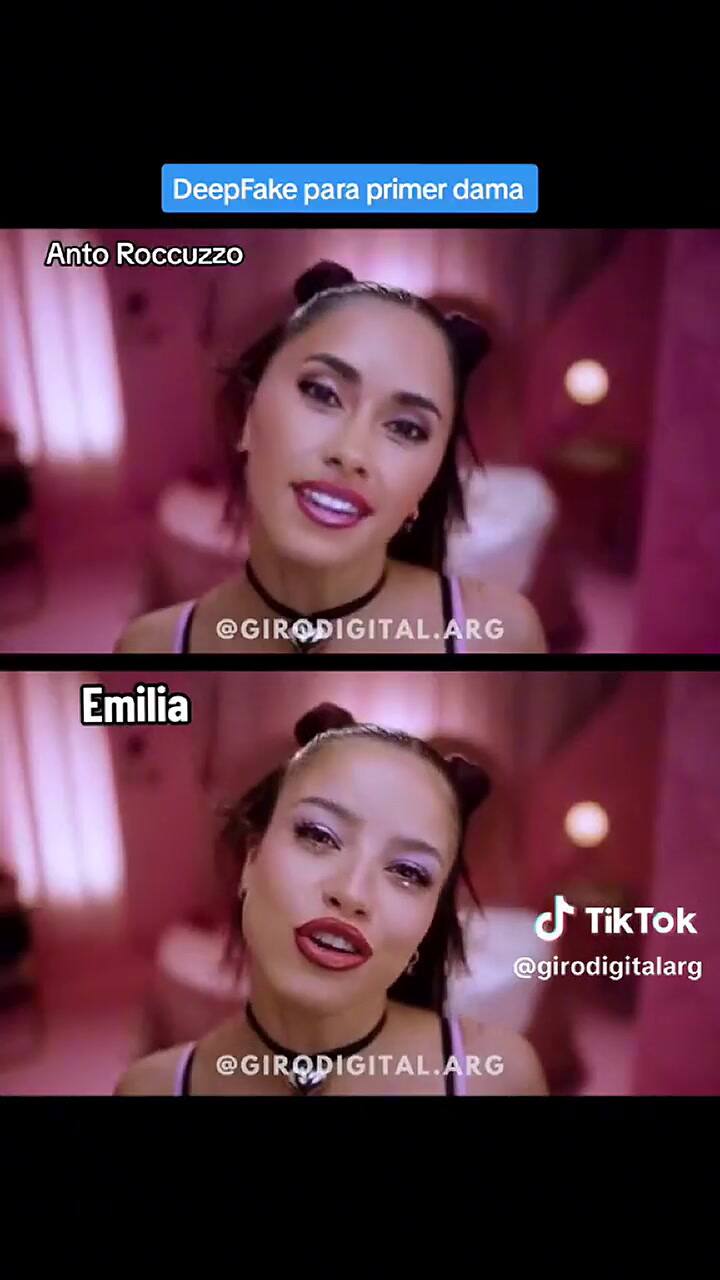 Antonela Roccuzzo también se convirtió en Emilia Mernes con el uso de la IA
