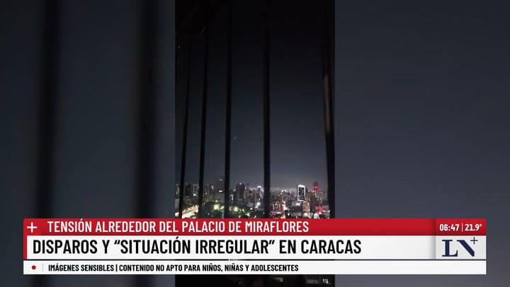 Disparos y "situacion irregular" en Caracas