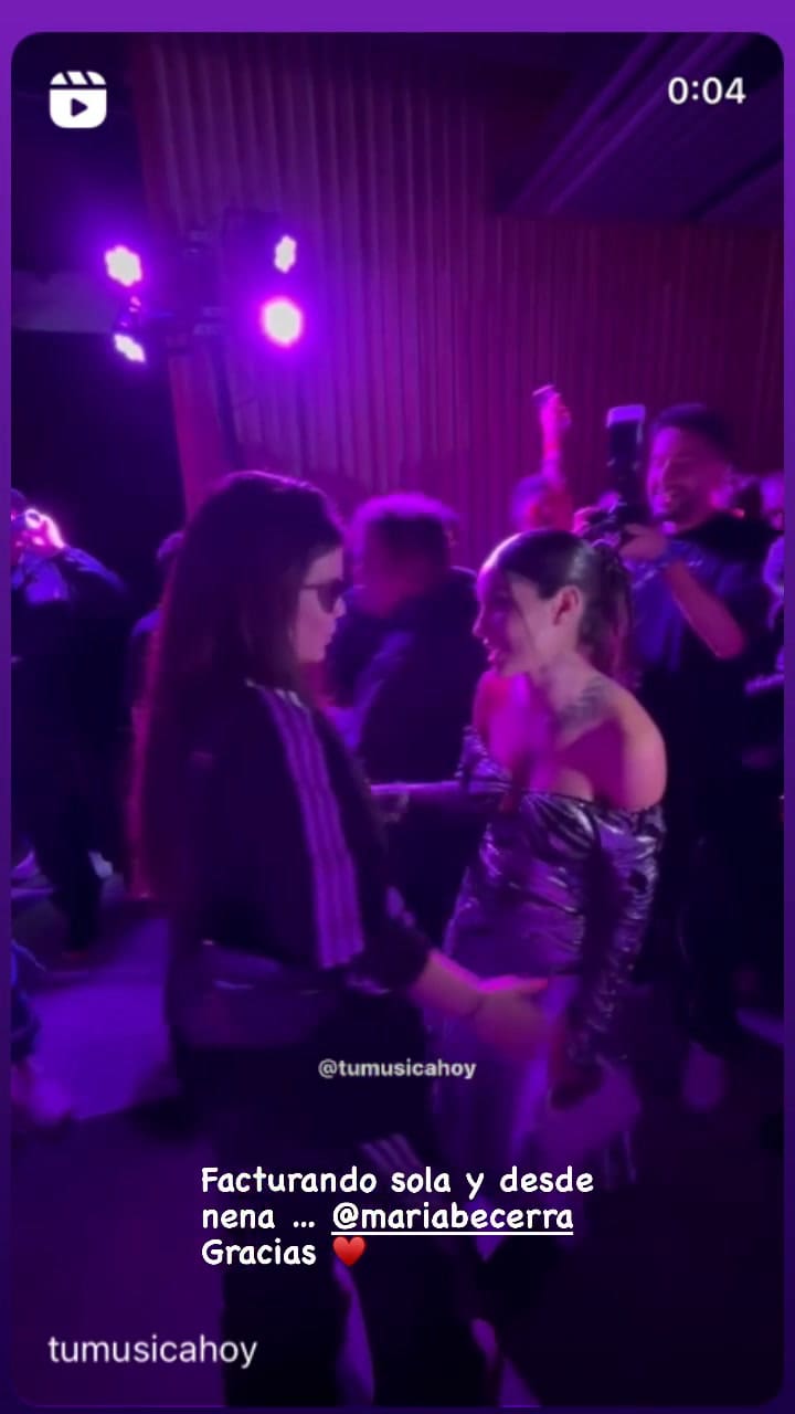 Wanda Nara le dedicó un mensaje a María Becerra