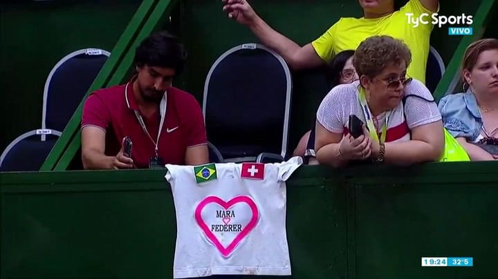 Carteles para Federer de los fanáticos