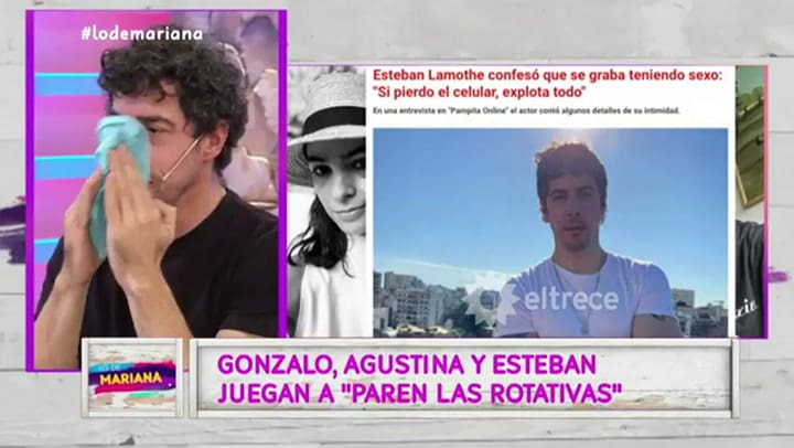 Esteban Lamothe confesó que se filma teniendo sexo