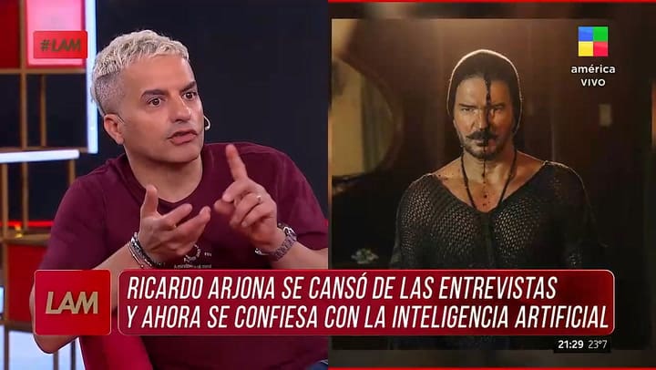 Angel de Brito compartio detalles de la entrevista de Ricardo Arjona con la IA