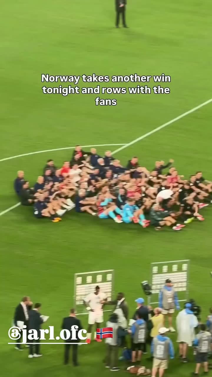 La hinchada de Noruega