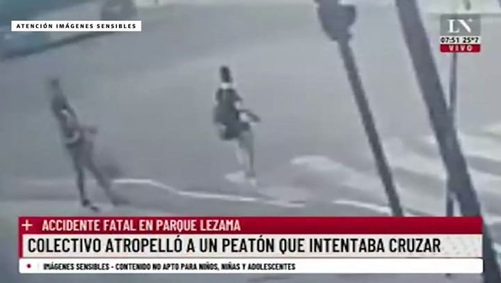 Colectivo atropelló a un peatón que intentaba cruzar