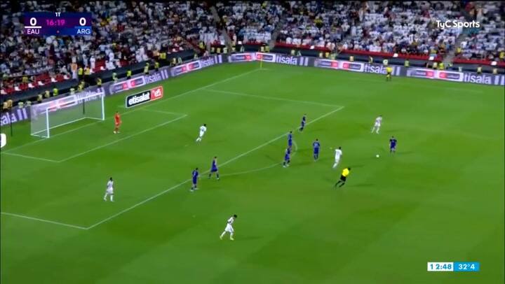 El gol de Julián Álvarez en el amistoso frente a Emiratos Árabes