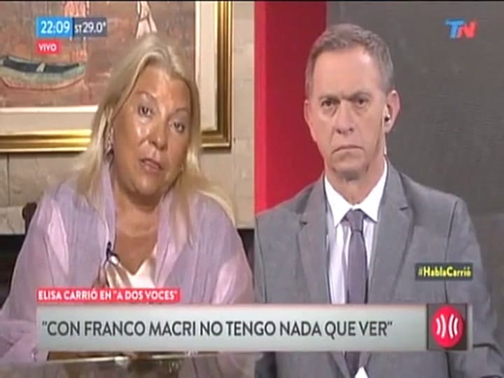 Carrió: 'Acordé con Macri el protocolo para casos de conflicto de intereses'