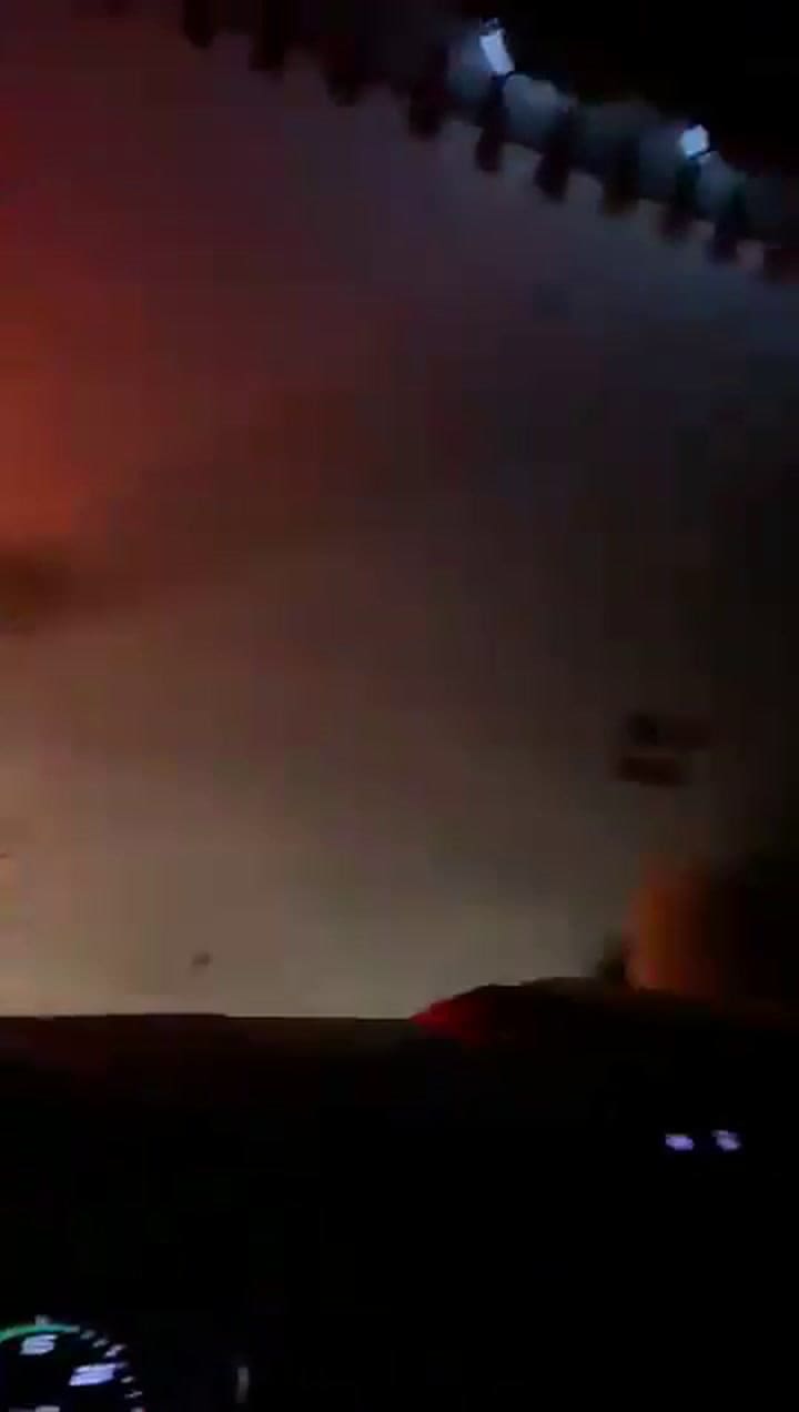Temporal en la autopista 9 cerca de San Nicolás