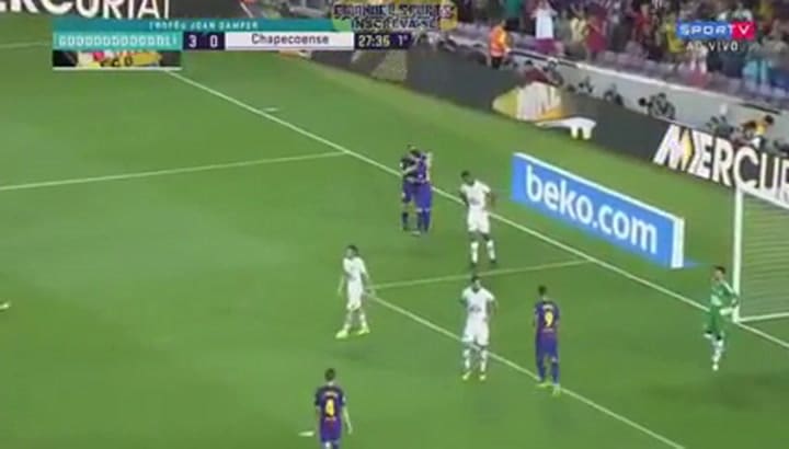 Lionel Messi, el 3-0 para los catalanes