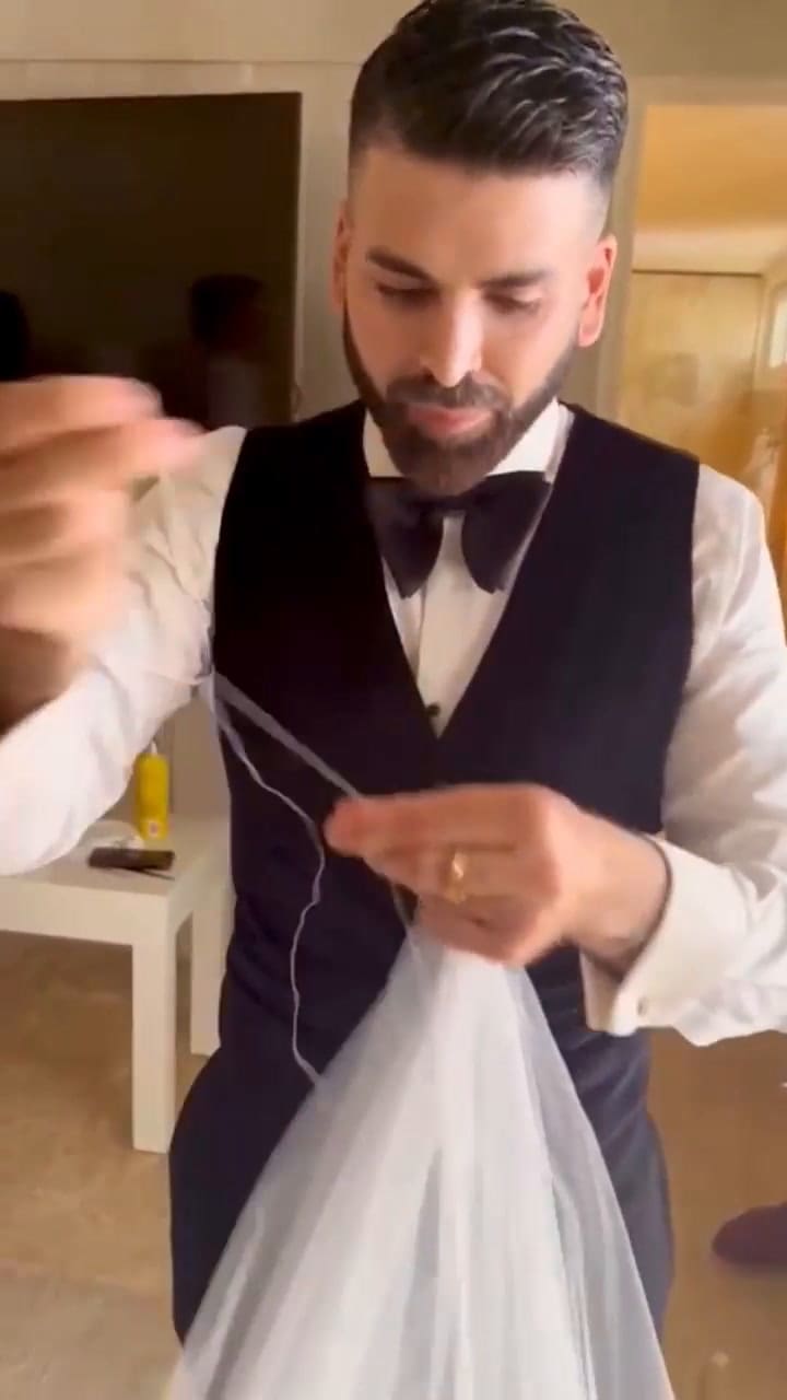Se le rompe el velo a Francisca Lachapel antes de su boda