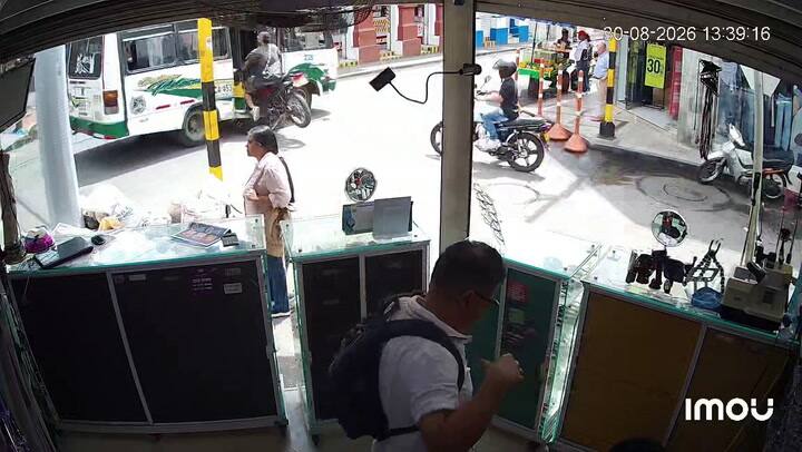 Accidente de motoclista en Colombia