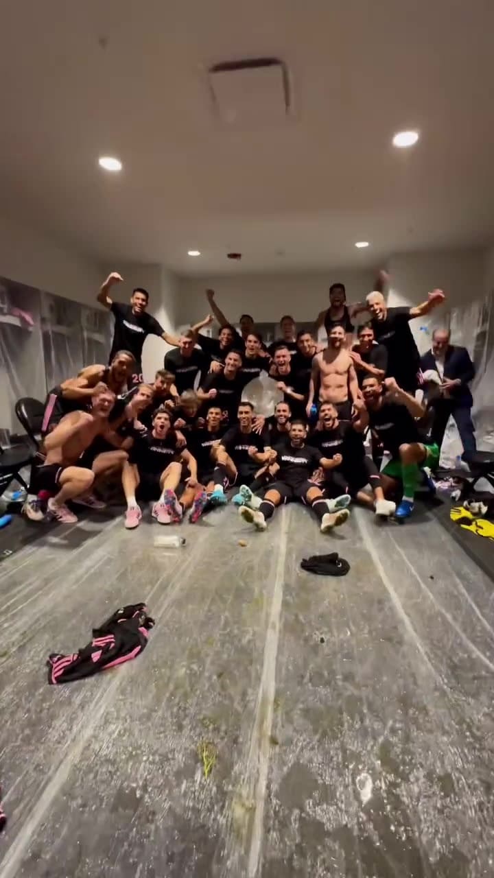 Así fue el festejo de Leo Messi y sus compañeros de Inter Miami