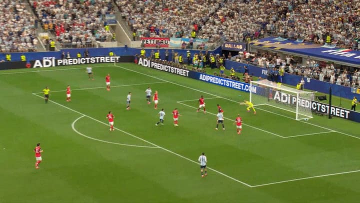 Primer gol de Argentina vs Austria