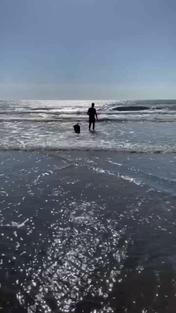 Patricio levou Cacho para ver o mar