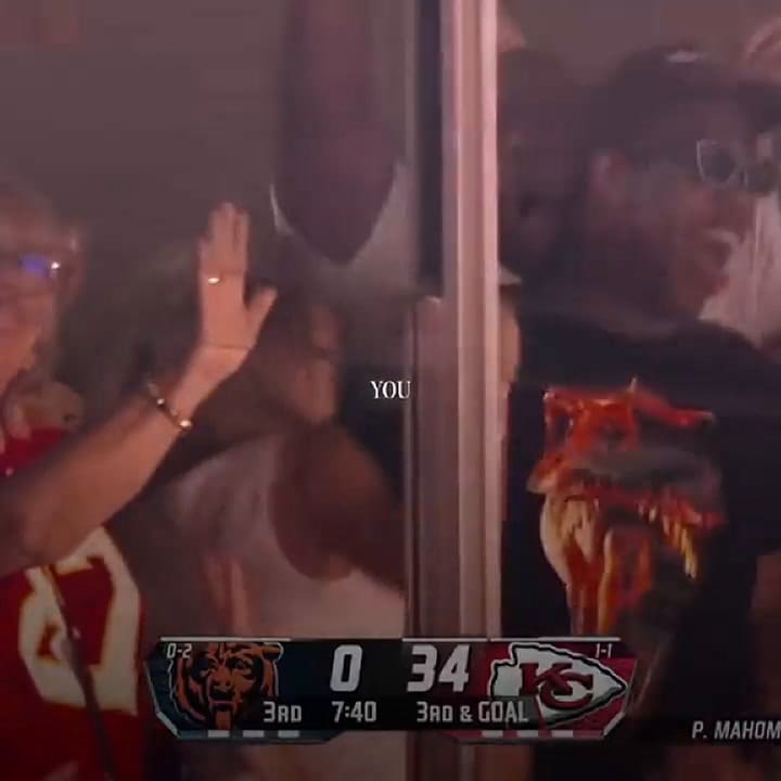 El video de Taylor Swift celebrando un tochdown de Travis Kelce