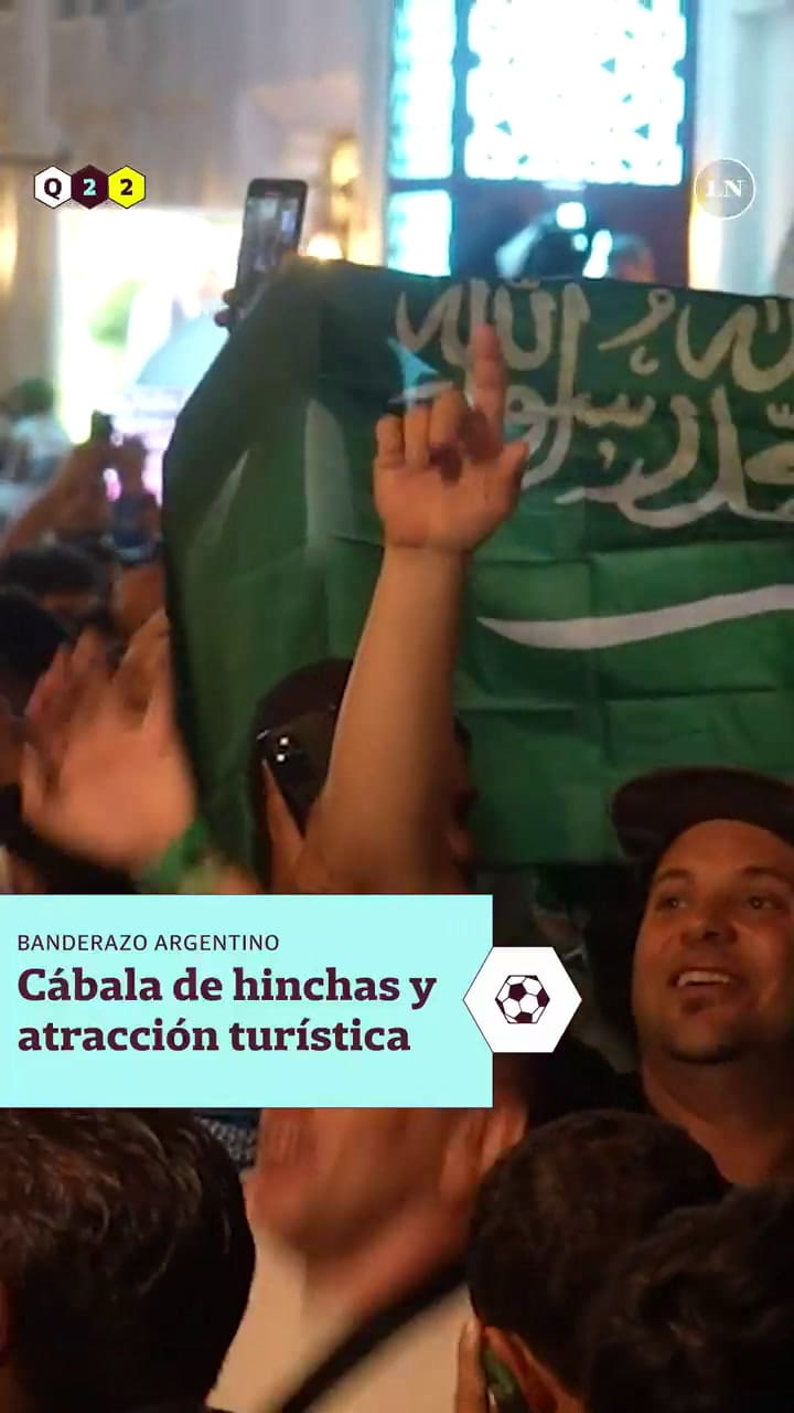 Mundial Qatar 2022. Argentina-Australia: en el banderazo la hinchada argentina