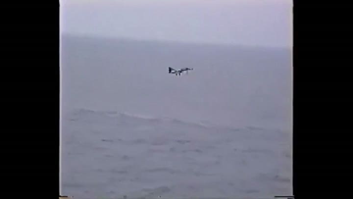 El aterrizaje del Super Etendard