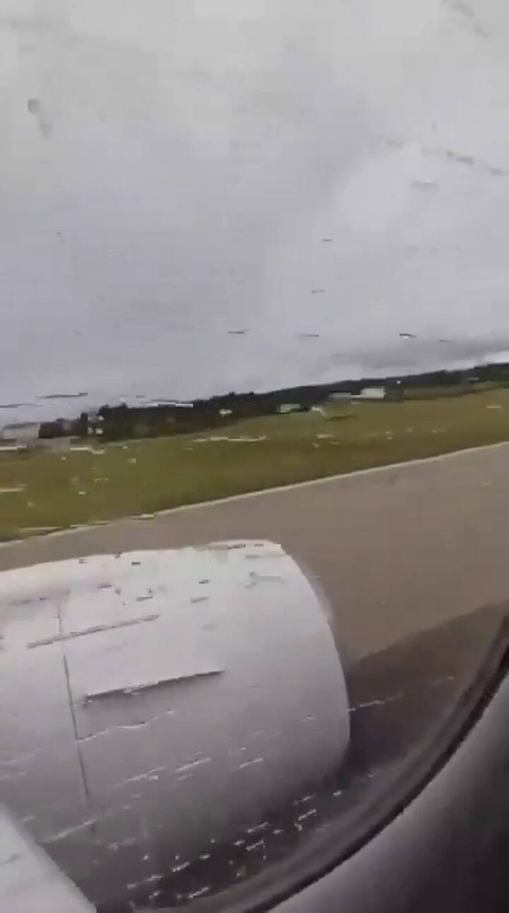 El momento en el que un avión se sale de pista en pleno despegue en Croacia y desata el pánico a bordo