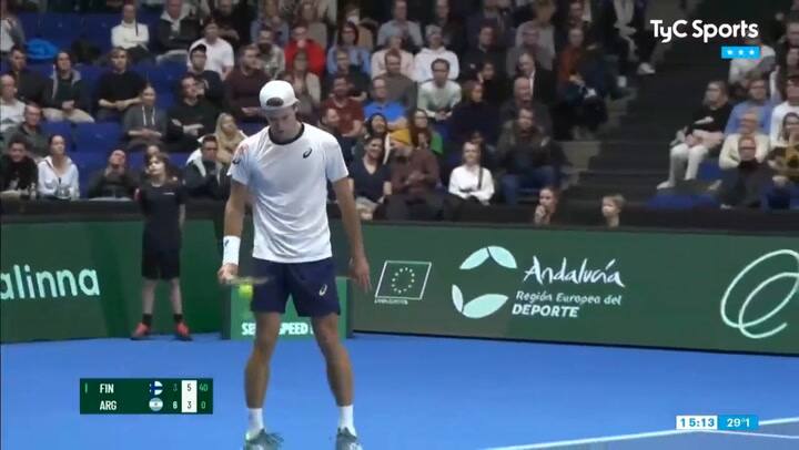 Francisco Cerúndolo le ganó el duelo a Otto Virtanen