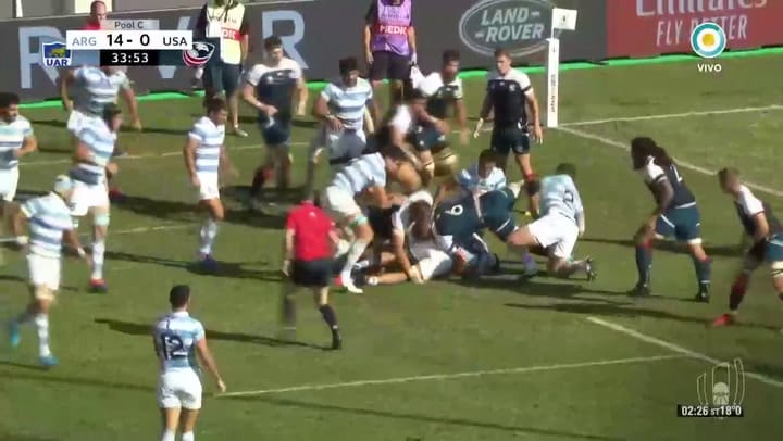Tuculet anotó el 19-0 para Argentina