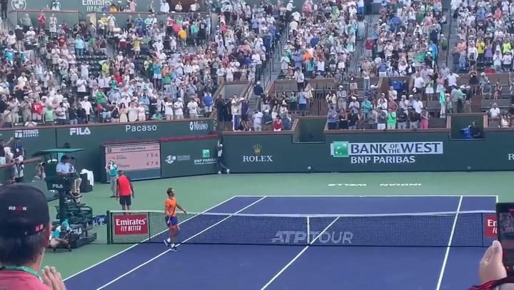Indian Wells: el raquetazo de Nick Kyrgios que casi lastima a un ball boy
