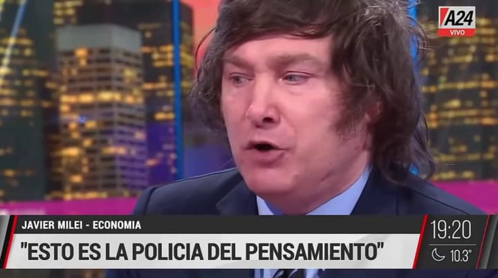 El exabrupto de Javier Milei durante una entrevista con Viviana Canosa