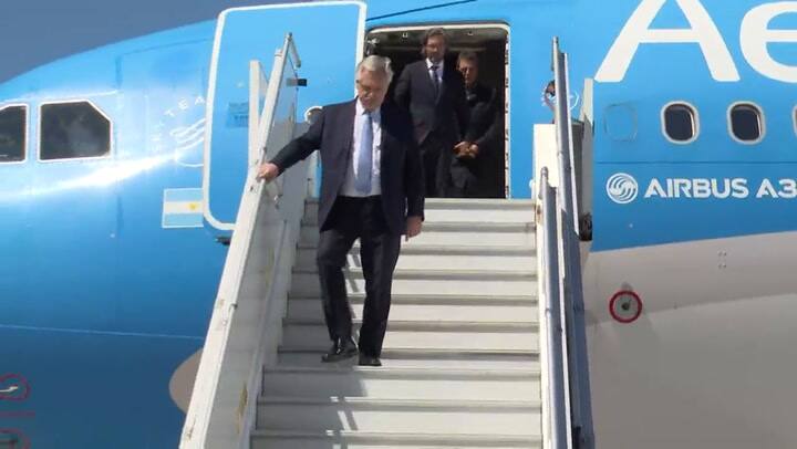 Alberto Fernández llegó a Múnich para participar del G-7
