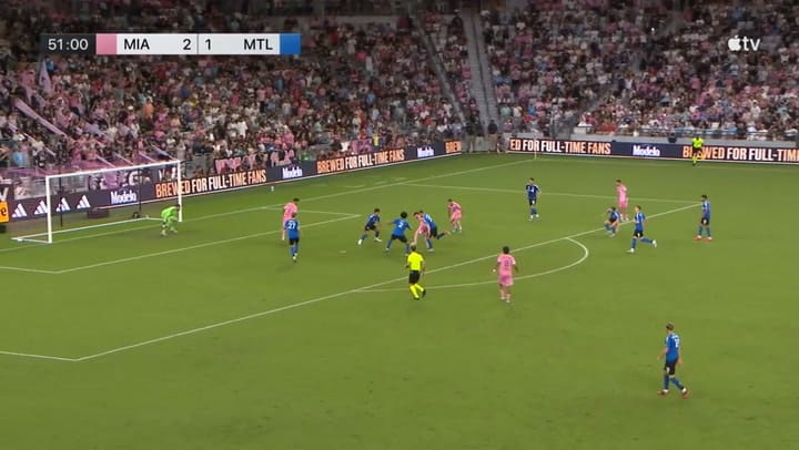 El segundo gol de Messi llegó gracias a una notable acción indivual