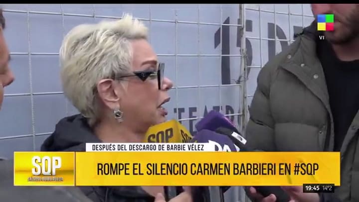 Carmen Barbieri se refirió a los dichos de Fede Bal sobre Barbie Vélez
