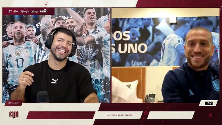 Leo Messi se tentó en el stream del 'Kun' Agüero