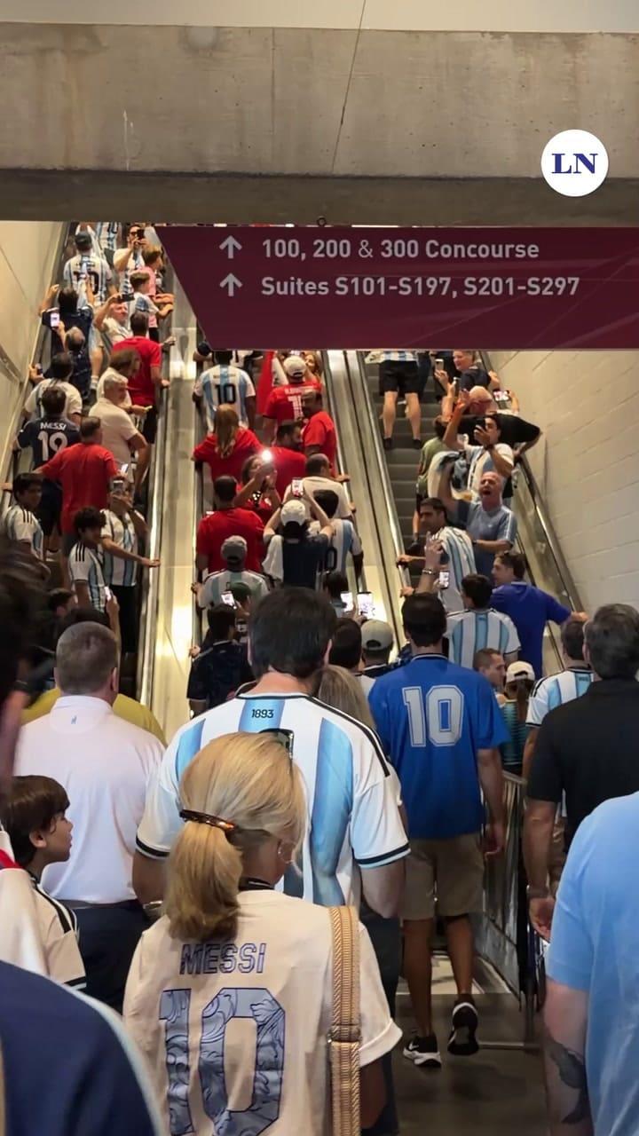 Así ingresaron los primeros hinchas argentinos al estadio en Atlanta