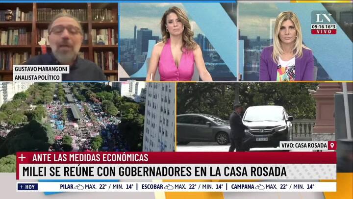Milei se reúne con los gobernadores en la Casa Rosada