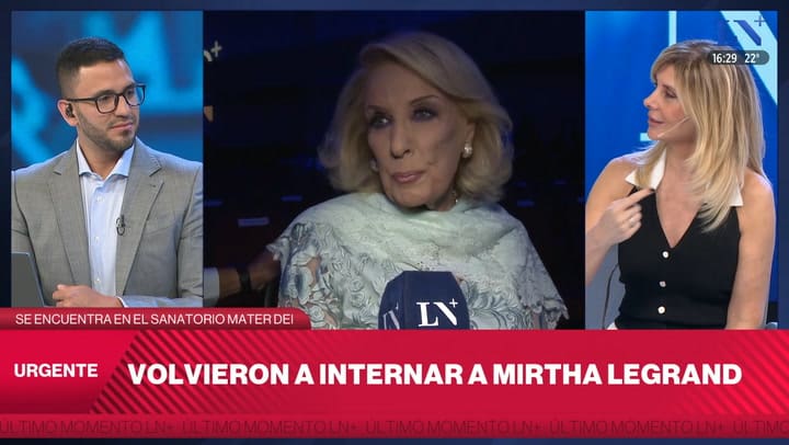 Volvieron a internar a Mirtha Legrand
