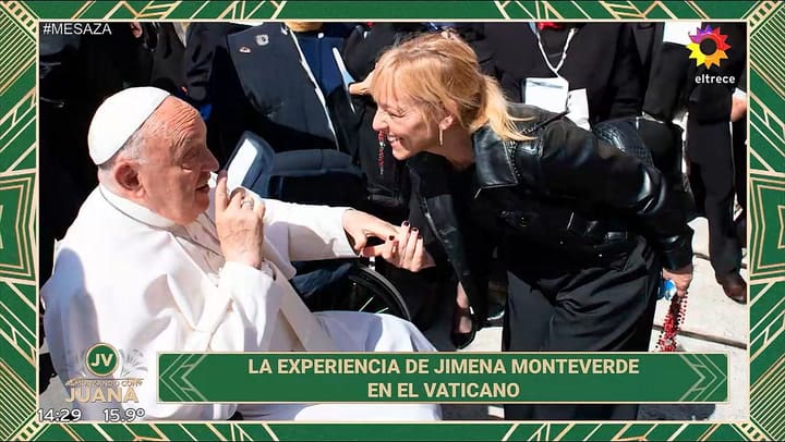 El encuentro entre el Papa Francisco y Jimena Monteverde