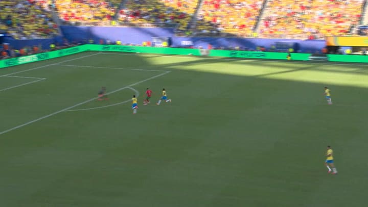 Primer gol de Brasil vs Marruecos