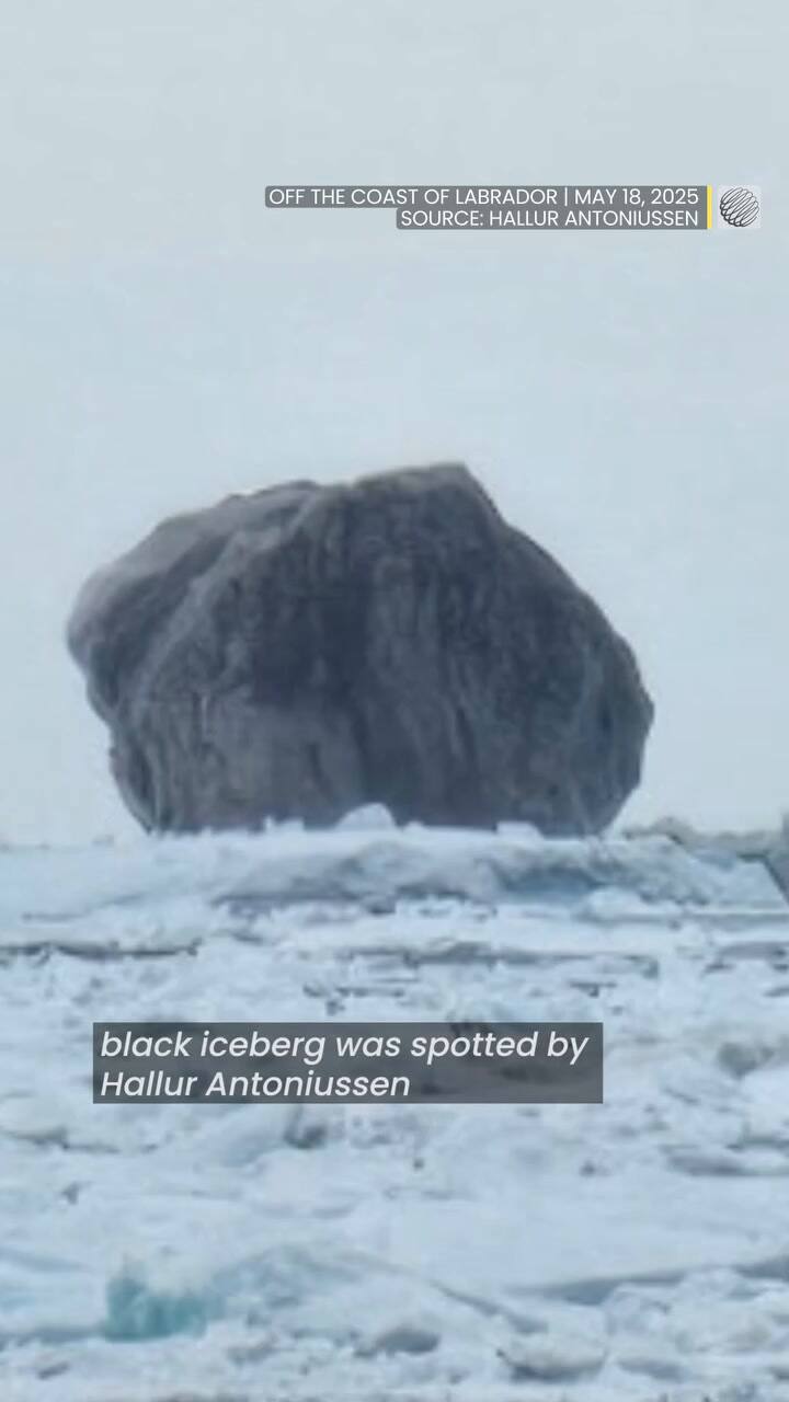 El iceberg de color negro que sorprendió a un pescador