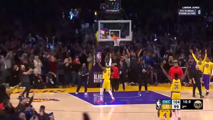 LeBron James se convirtió en el máximo anotador de la historia de la NBA