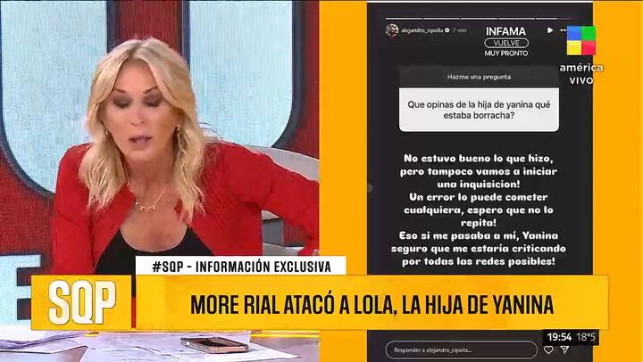 Yanina Latorre hablo sobre la alcoholemia positiva de su hija Lola