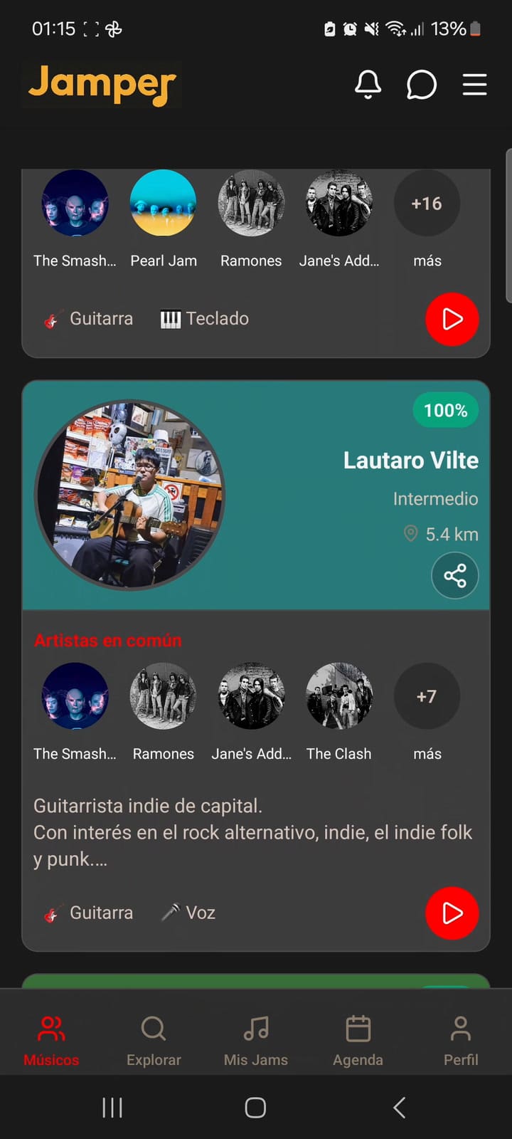 Campo mostró un ejemplo de cómo utilizar Jamper