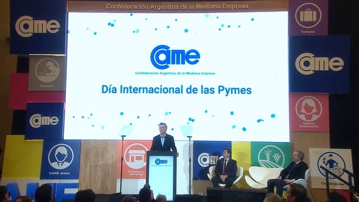 El presidente Mauricio Macri participó del Día de la PyME - Fuente: Casa Rosada