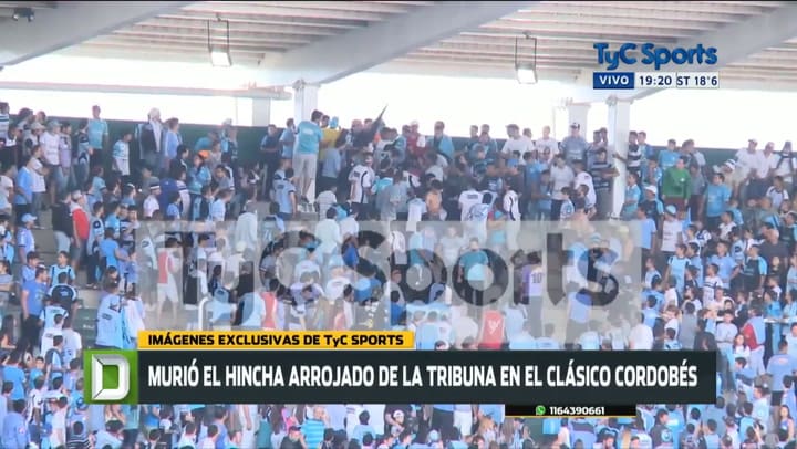 Así fue la brutal agresión a Emanuel Balbo, el hincha de Belgrano que fue arrojado desde la tribuna