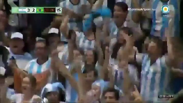El gol del título - Fuente: TV Pública