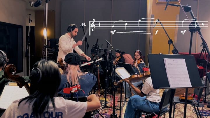 Nicolás Urricelqui dirige una orquesta