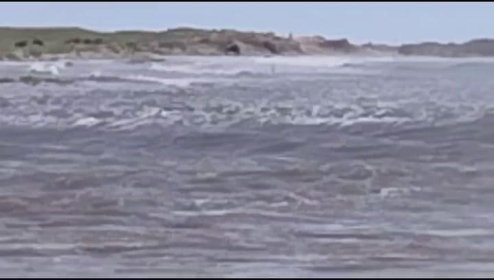 Otra marejada en Mar Chiquita, el 17 de diciembre de 2023